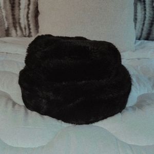 Nine West Faux Fur Cuff Cloche One Size